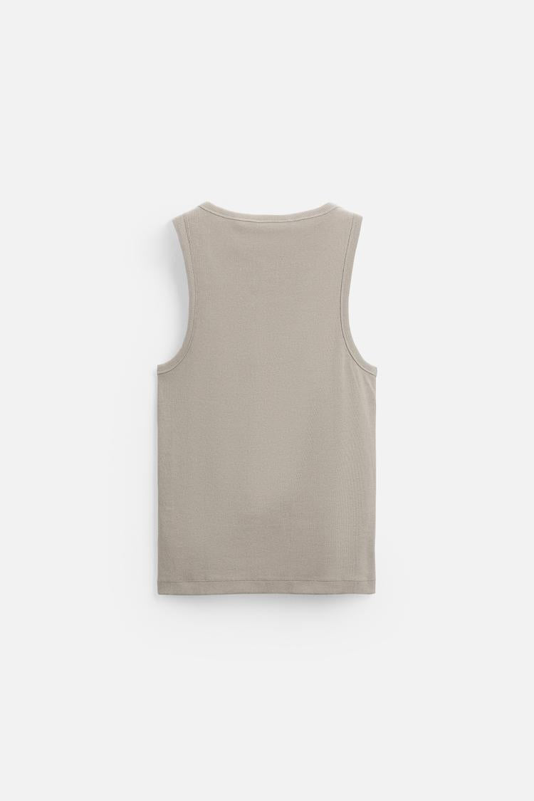 Débardeur Cotelé - Blanc