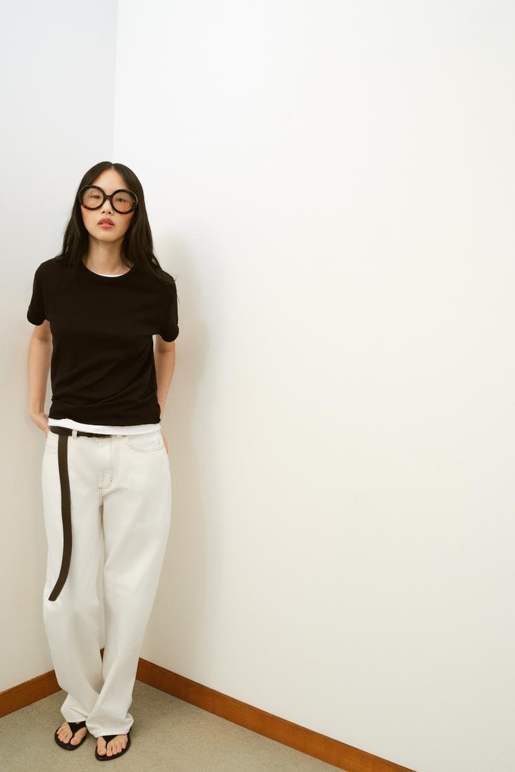 T-SHIRT COTON MANCHES COURTES