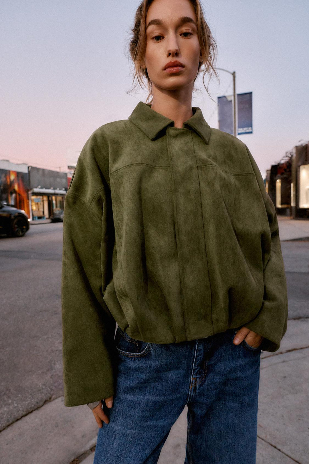 VESTE BOMBER EFFET DAIM