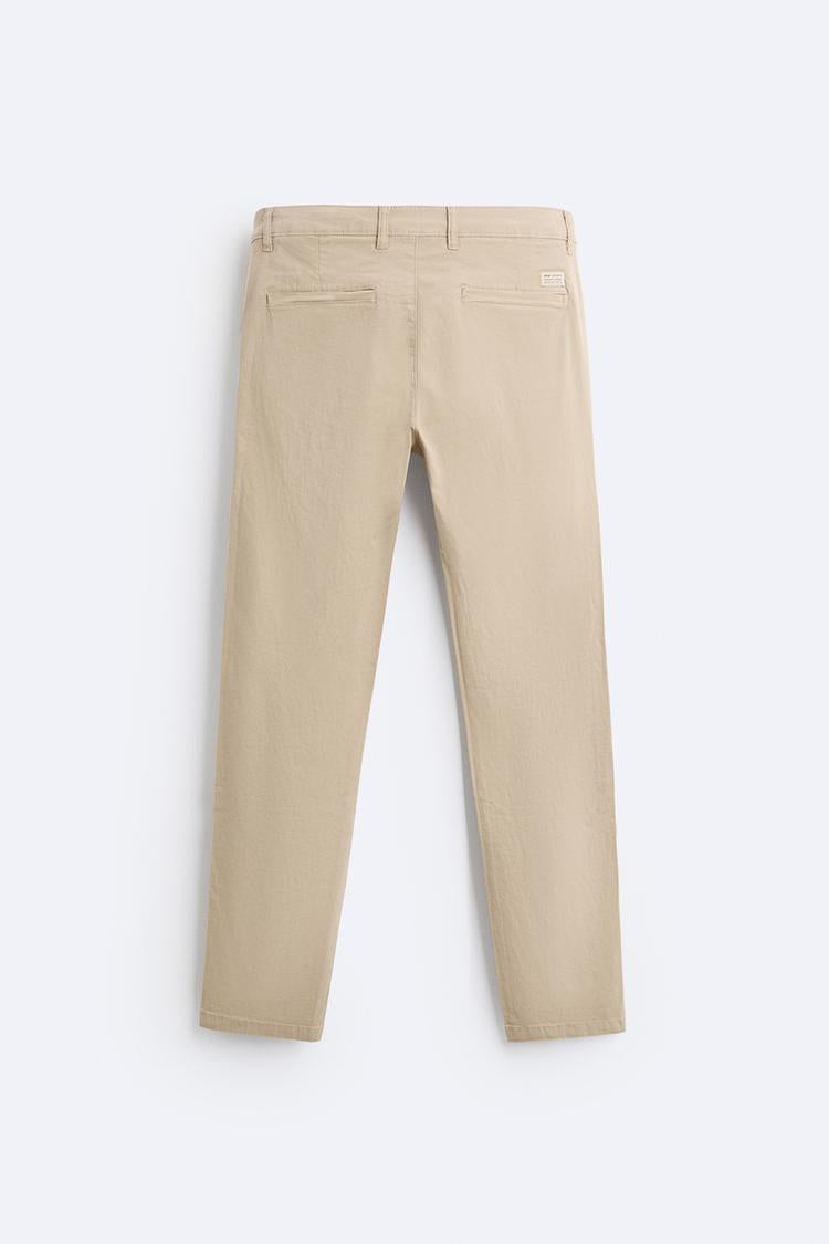 Pantalon chino coupe moulante - écrue