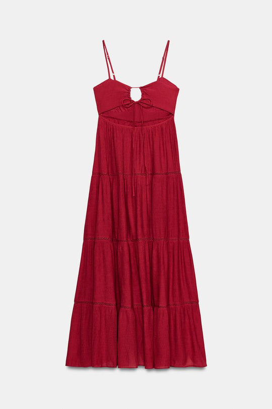 ROBE LONGUE À BRETELLES