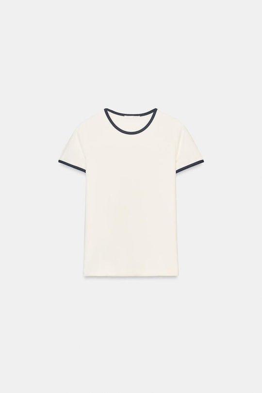 T-SHIRT LISERÉS EN CONTRASTE
