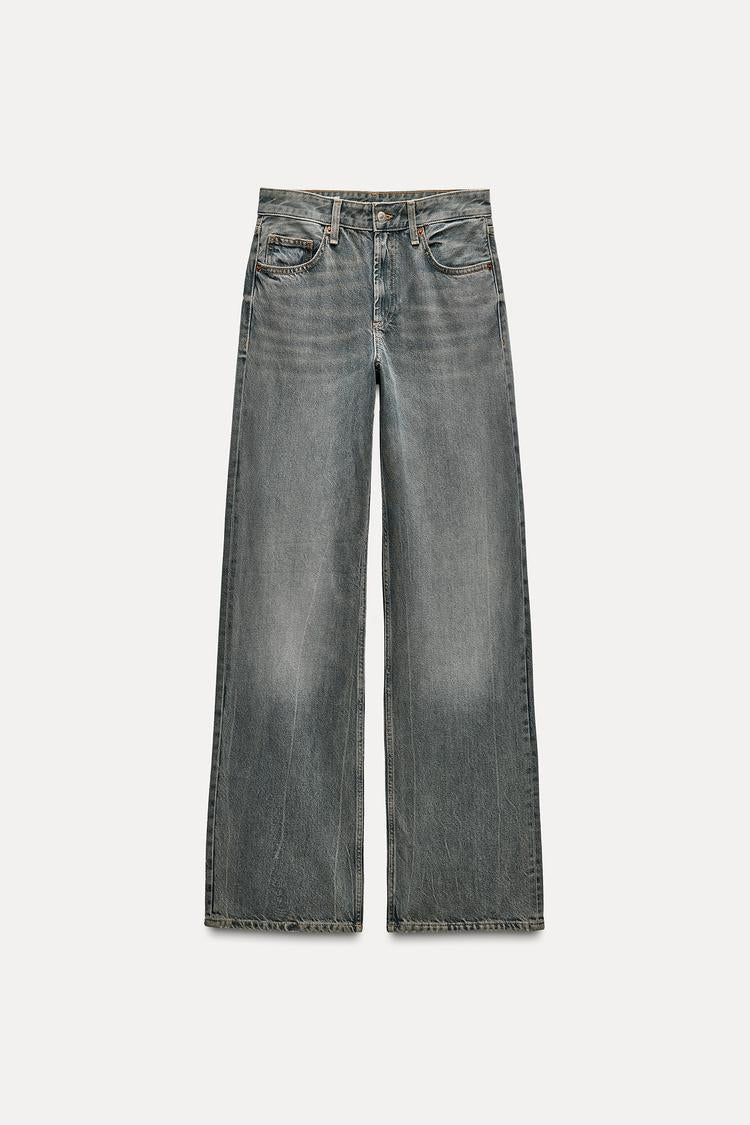 Jean trf wide leg taille normale - Gris anthracite