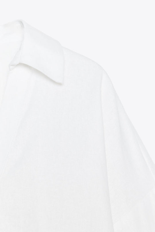 CHEMISE MANCHE LARGE AVEC LIN