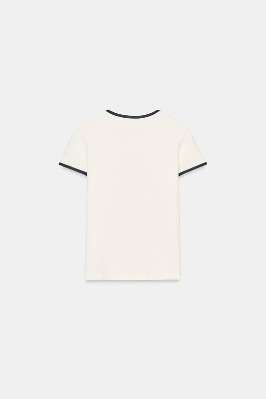 T-SHIRT LISERÉS EN CONTRASTE