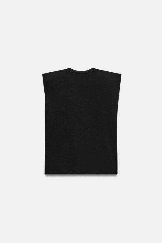 T-SHIRT FLUIDE SANS MANCHES À ÉPAULETTES
