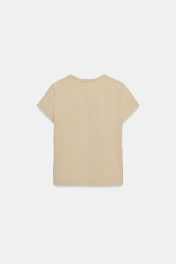 T-SHIRT EN COTON À MANCHES COURTES