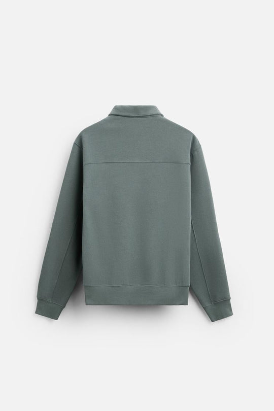 Sweat a zip sur le col - Blanc Cassé