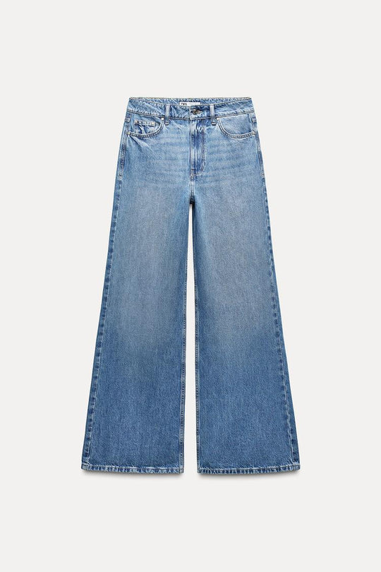 Jean z1975 à coupe large et taille haute - Bleu