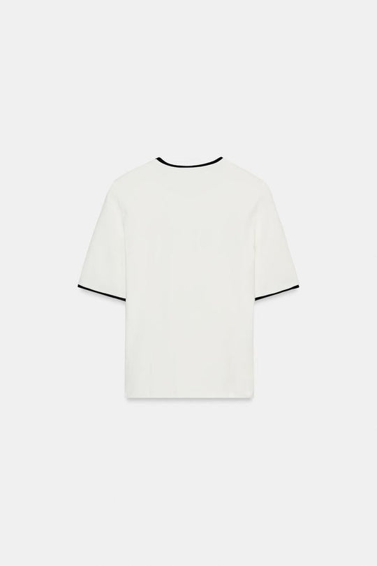 T-SHIRT INSCRIPTION LISERES CONTRASTANTS