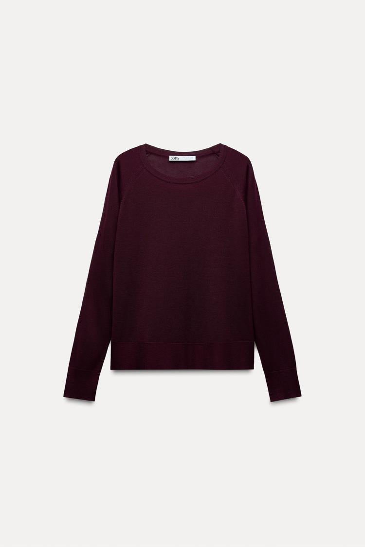 Pull basique en maille fine - Kaki