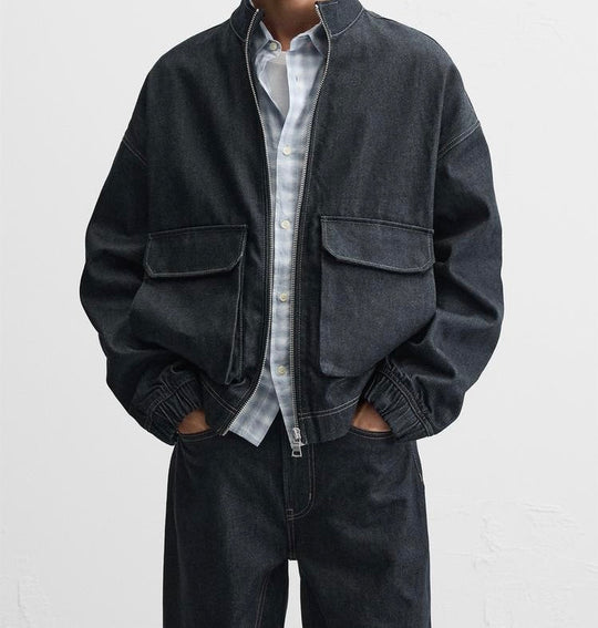 Veste en denim à poches