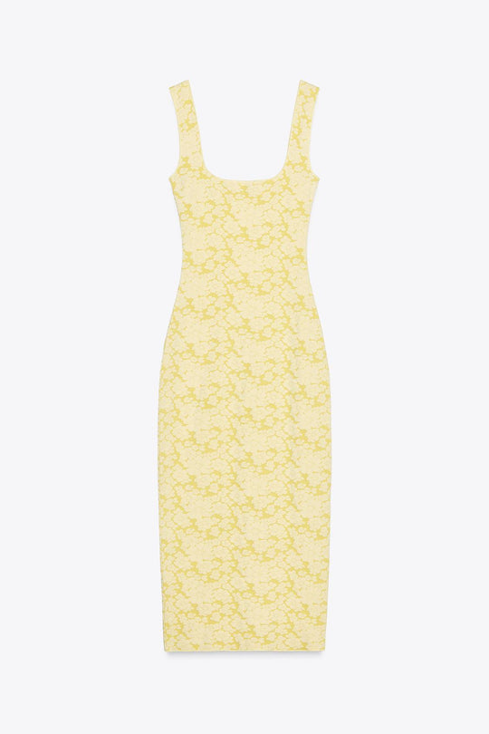 ROBE DECOLLETÉ CARRÉ STRETCH