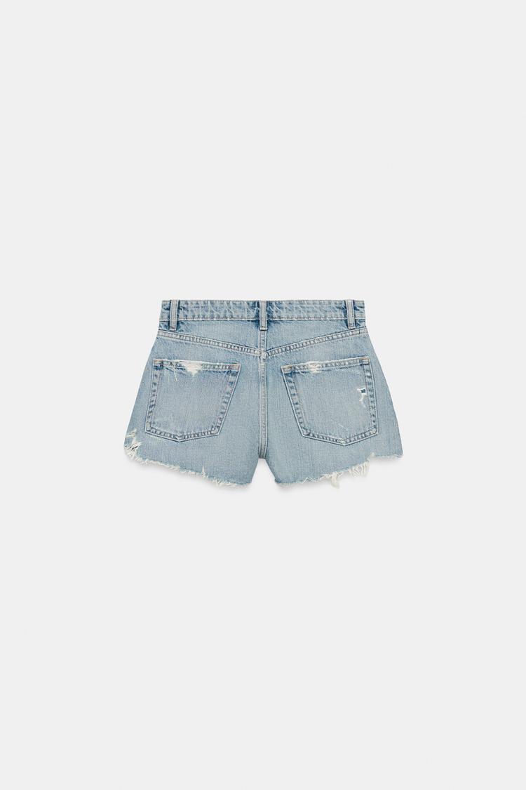 SHORT EN DENIM TRF TAILLE HAUTE DÉCHIRURES