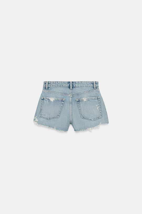 SHORT EN DENIM TRF TAILLE HAUTE DÉCHIRURES