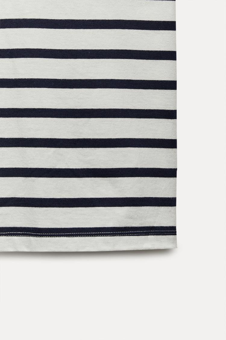 T-shirt coton basique a rayures