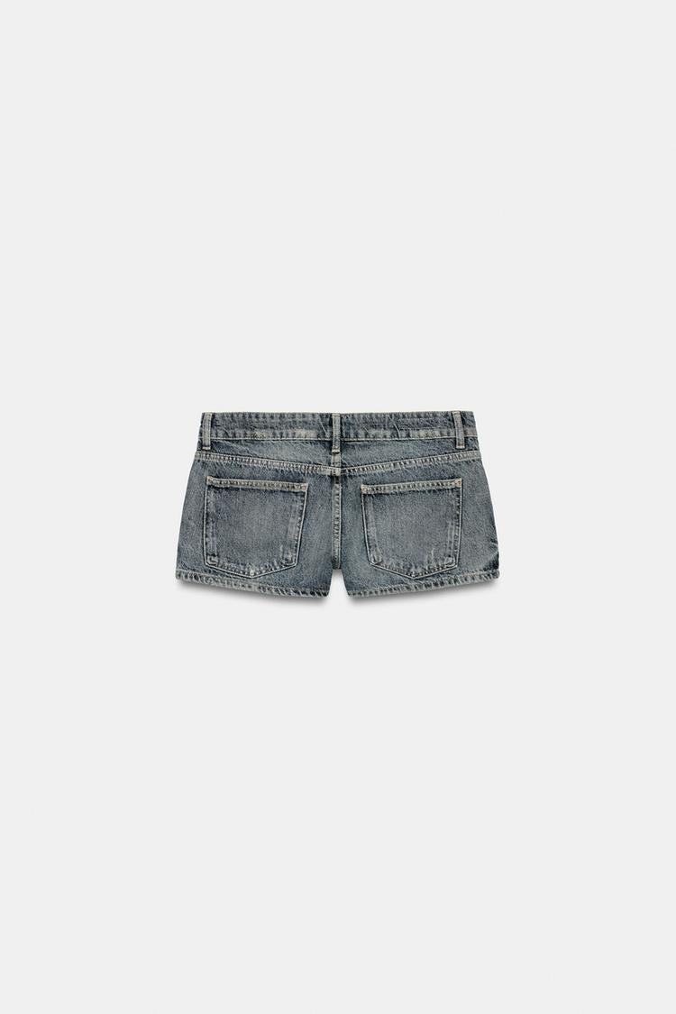 MINI SHORT EN JEAN TRF À CLOUS