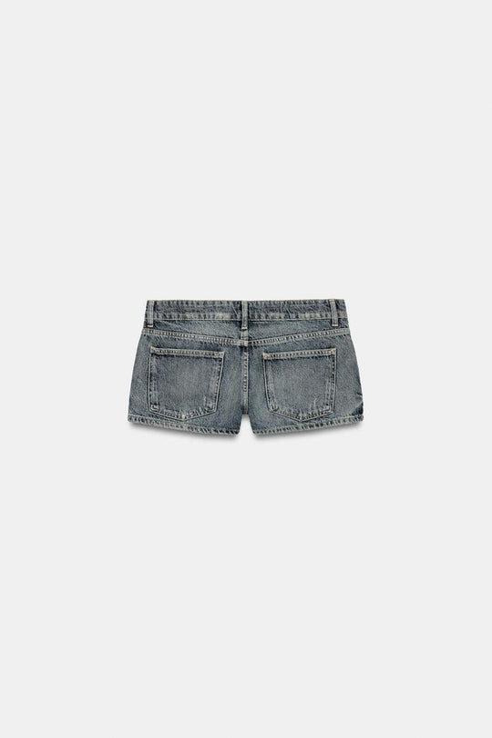 MINI SHORT EN JEAN TRF À CLOUS