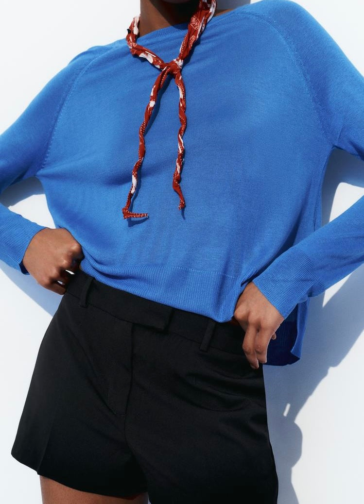 Pull basique en maille fine - Kaki