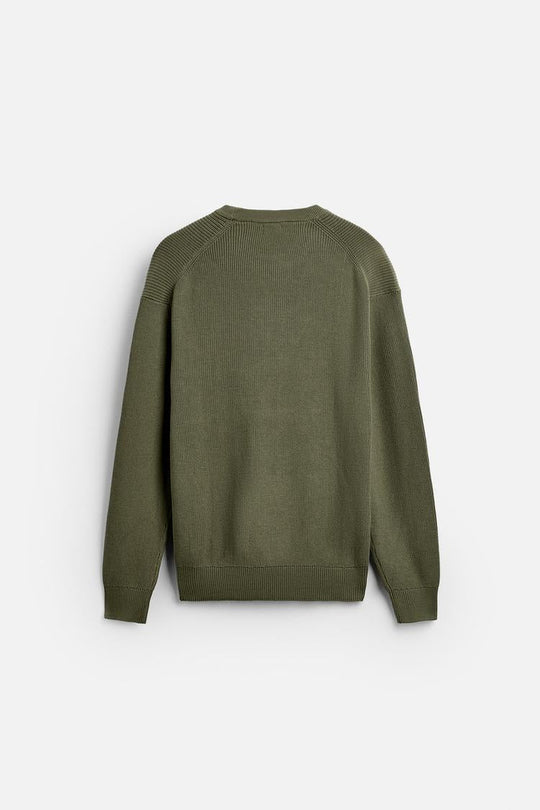 Pull en Maille perlée - Bleu Moyen