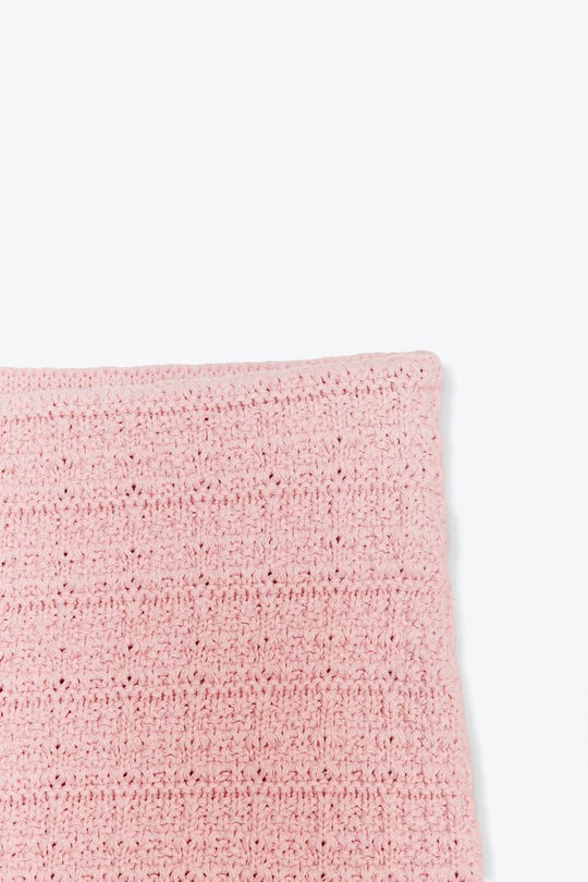 JUPE EN MAILLE EN MATIÈRES VARIÉES