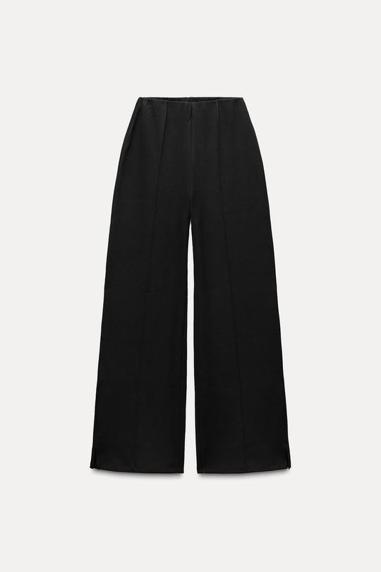 Pantalon interlock à ouverture - écru