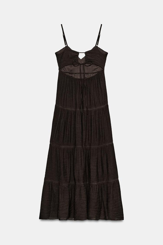 ROBE LONGUE À BRETELLES