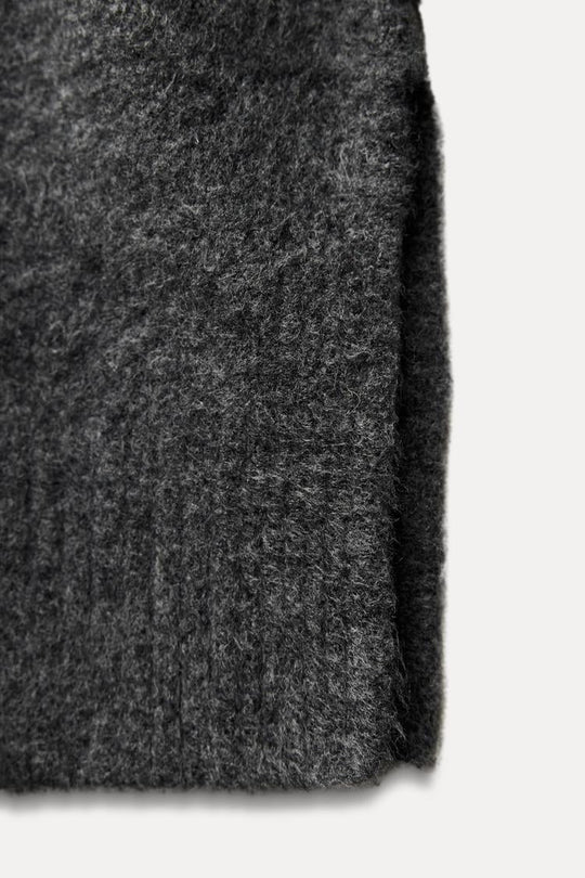 Pull court en maille douce - écru