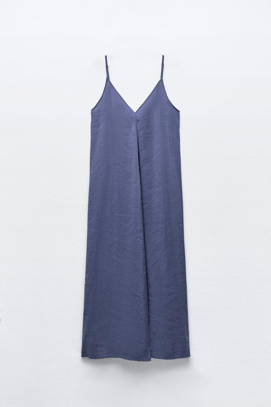 Robe fluide a volume - Vert foncé