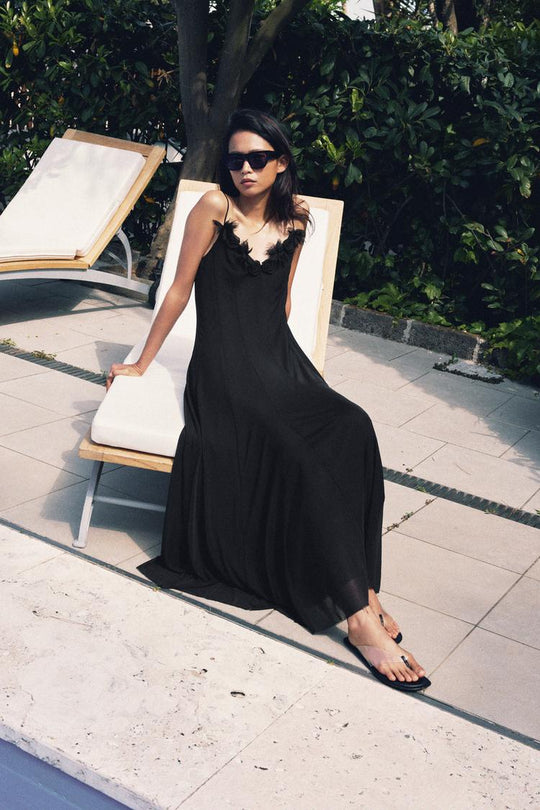 ROBE LONGUE BIMATIÈRE À POIS