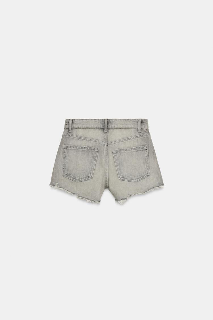 SHORT EN DENIM TRF TAILLE HAUTE DÉCHIRURES
