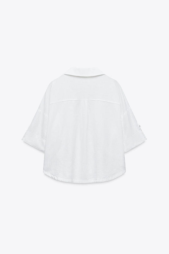 CHEMISE COURTE EN LIN