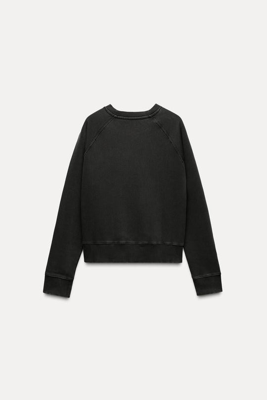 Sweat délavé - Noir
