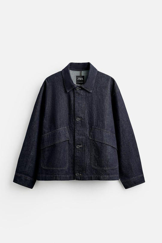 Veste en jean coupe carrée