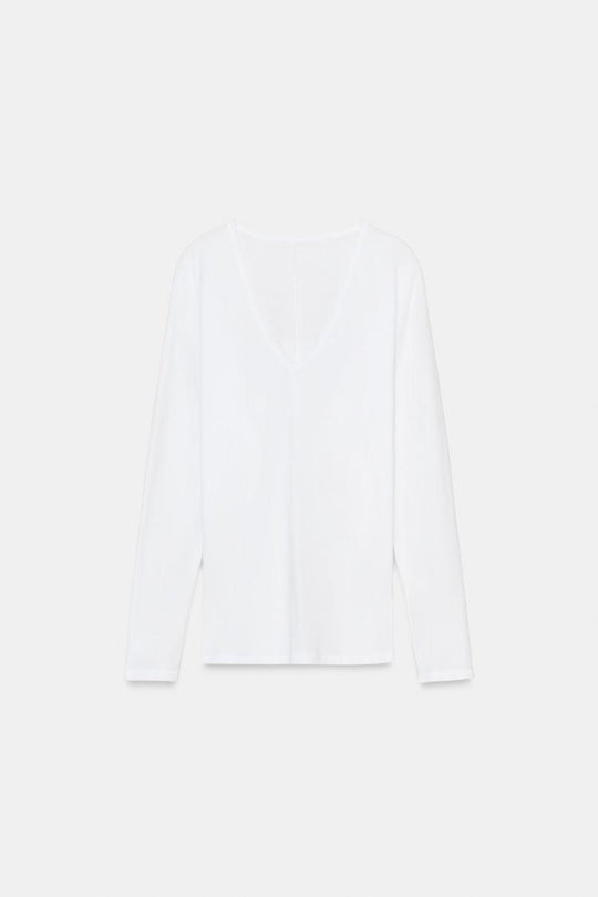 T-SHIRT EN COTON COL EN V