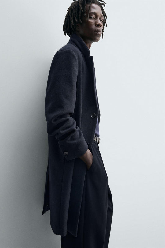 MANTEAU REGULAR FIT AVEC LAINE