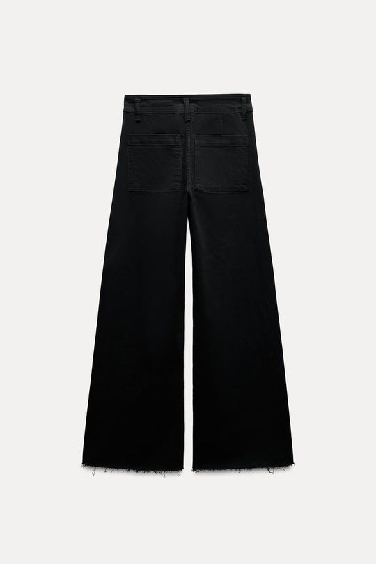 Jean collection zw marine droit a taille haute - Sable