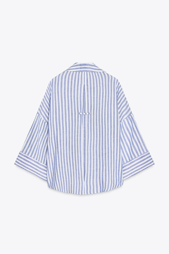 CHEMISE MANCHE LARGE AVEC LIN