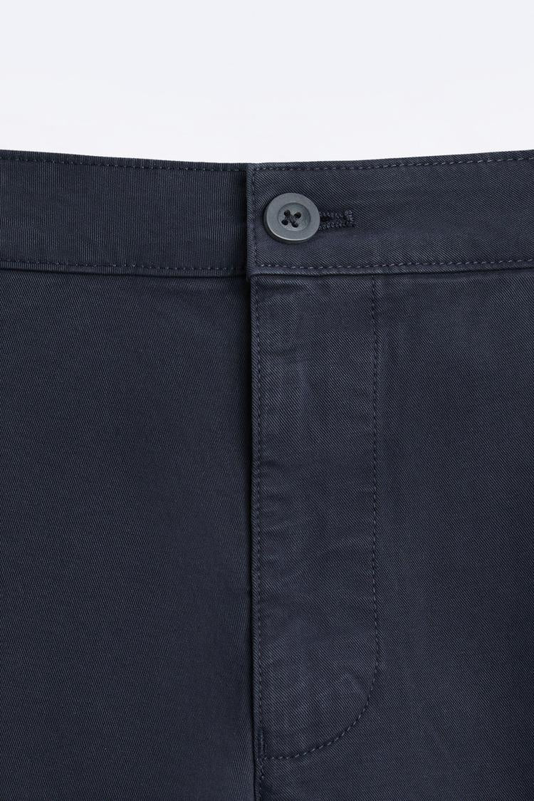 Pantalon chino coupe moulante - Vert moyen