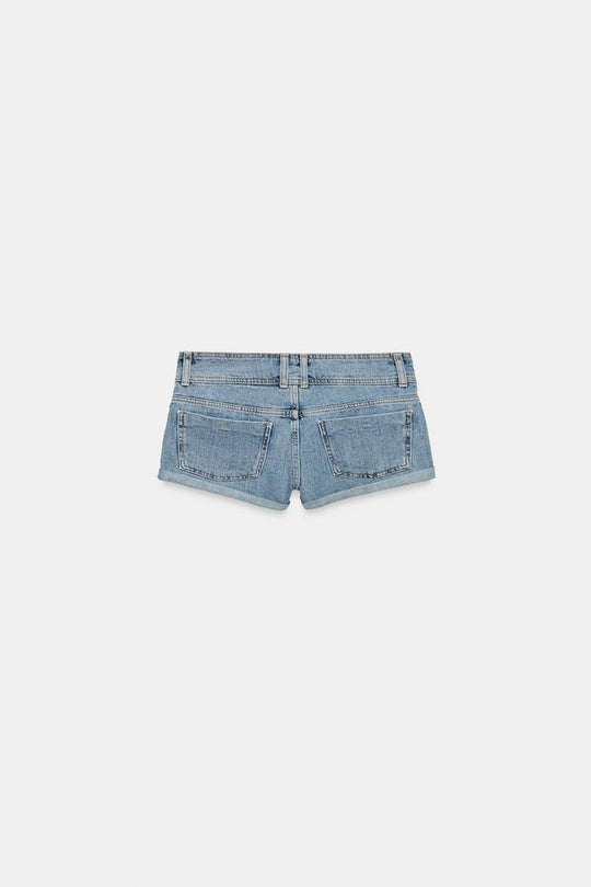SHORT MINI EN DENIM TRF À POCHES