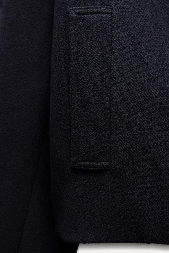 Manteau court croisé - Bleu marine