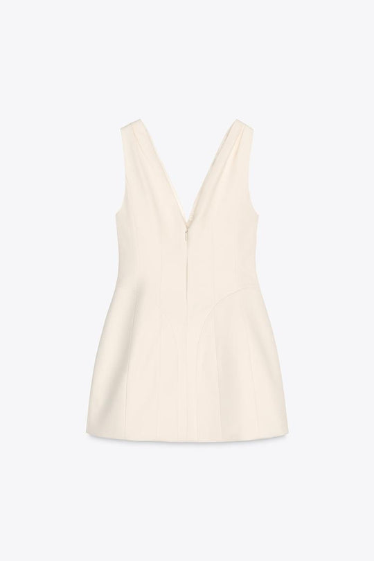 Robe courte à volume zw collection - Blanc