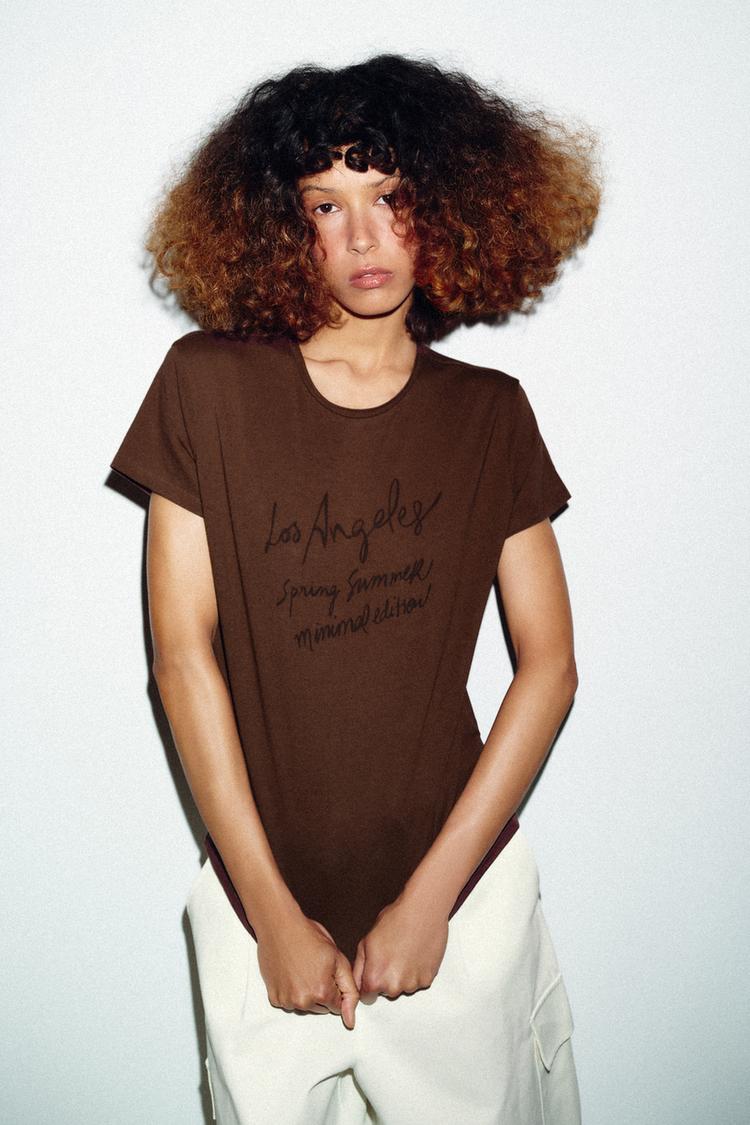 T-SHIRT INSCRIPTION MANCHES COURTES