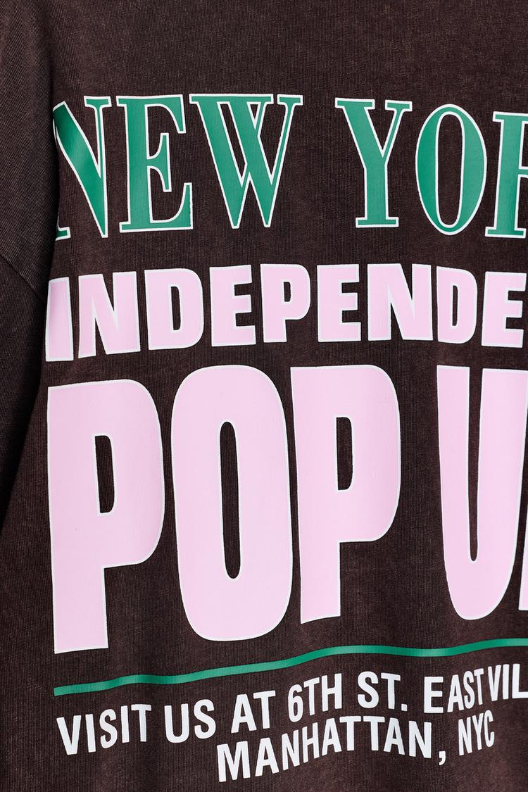T-SHIRT LAVE INSCRIPTION CONTRASTE