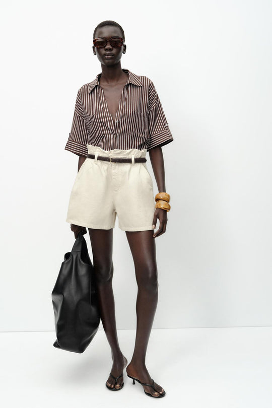 CHEMISE COURTE EN LIN