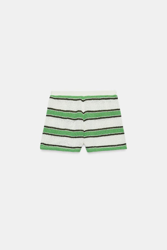 SHORT RUSTIQUE À RAYURES