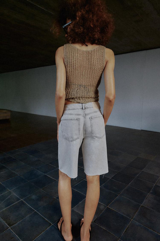 SHORT Z1975 EN DENIM TAILLE MI-HAUTE