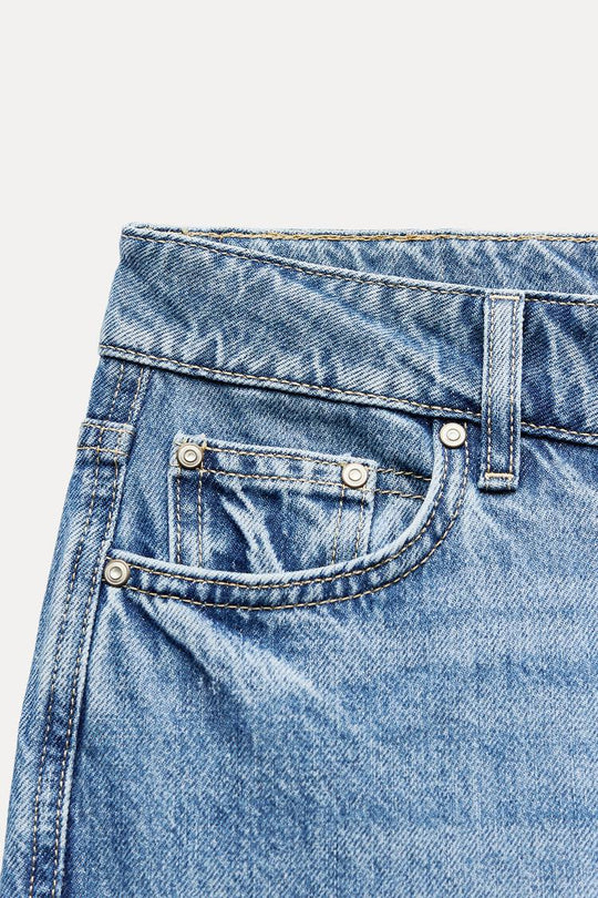 Jean z1975 à coupe large et taille haute - Bleu