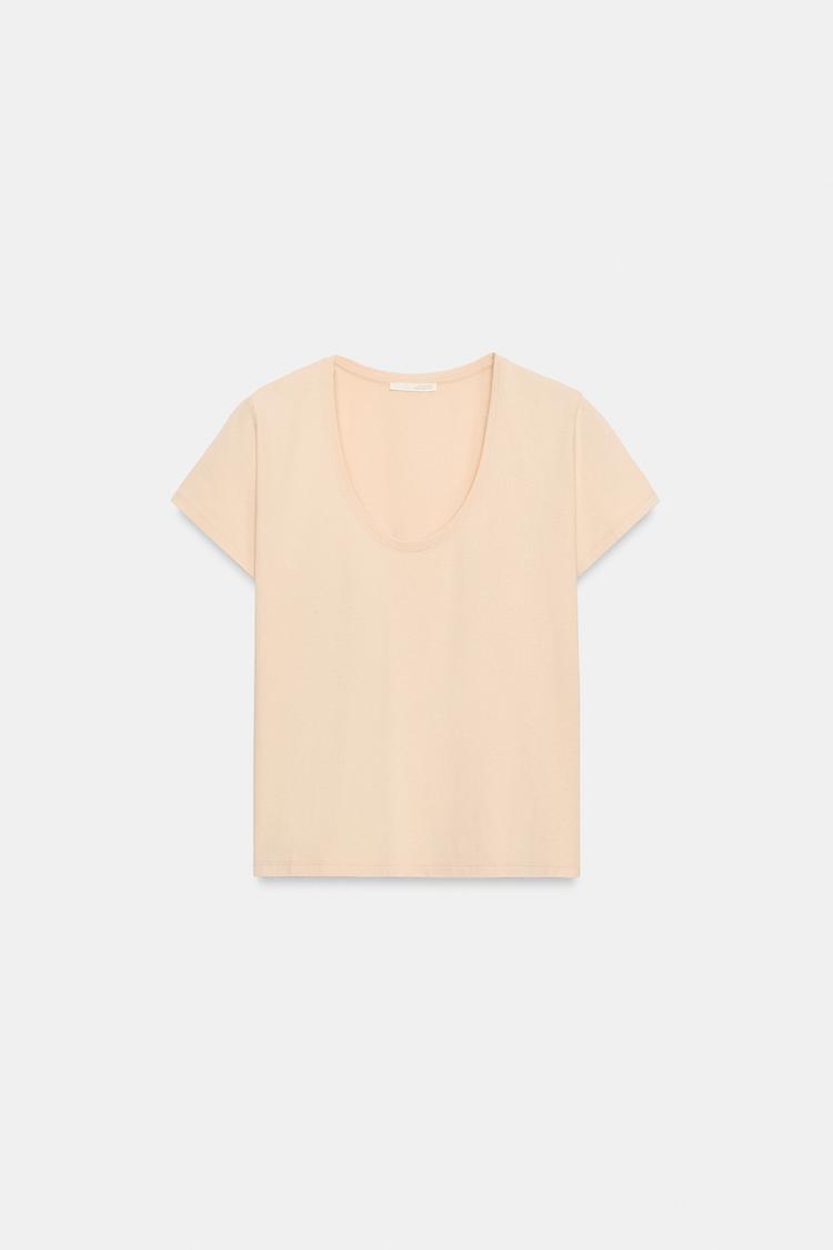 T-SHIRT EN COTON À MANCHES COURTES