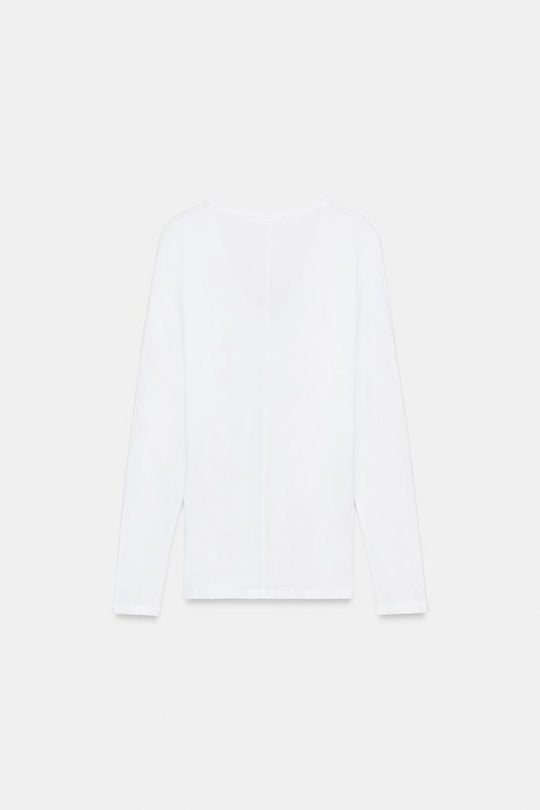 T-SHIRT EN COTON COL EN V